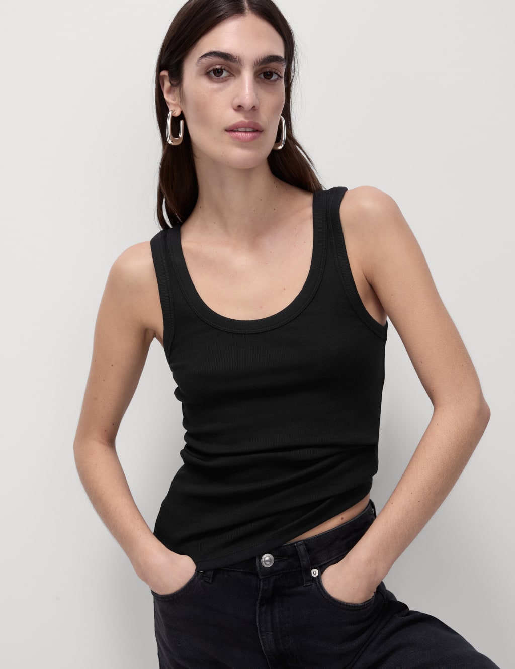 2pk Cotton Rich Ribbed Vests 2 of 6