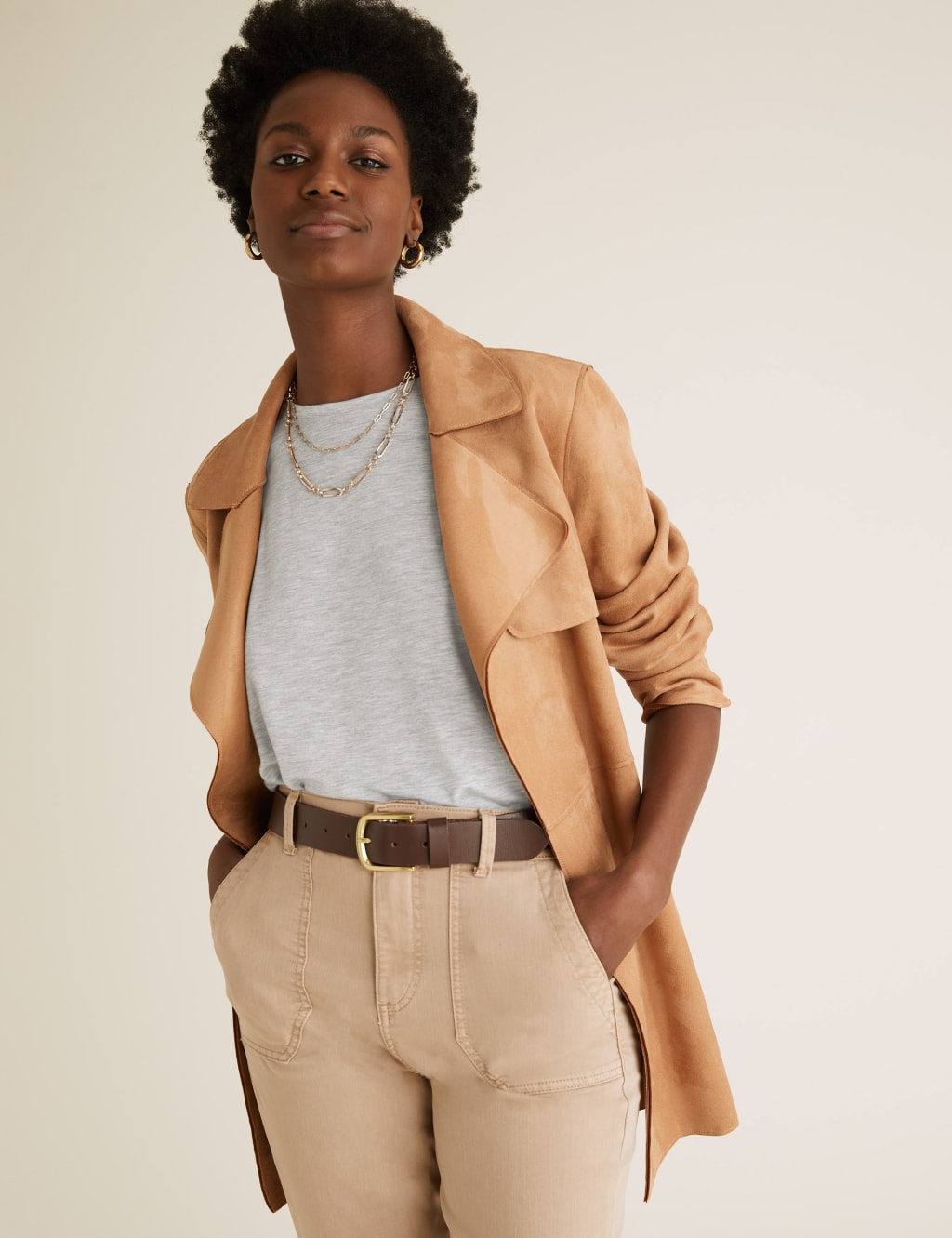 Crew Neck Relaxed Longline Vest Top 3 of 6