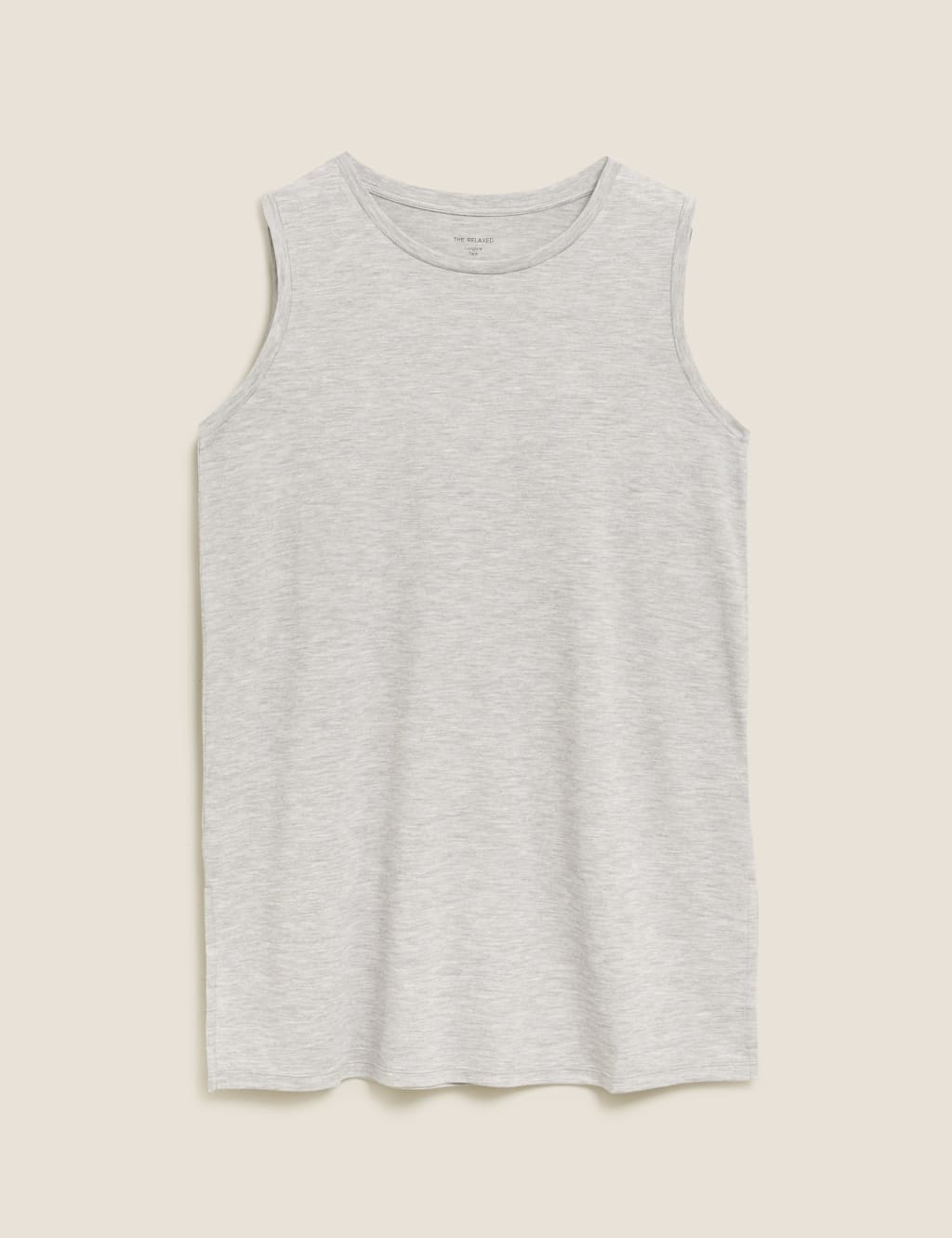 Crew Neck Relaxed Longline Vest Top 2 of 6