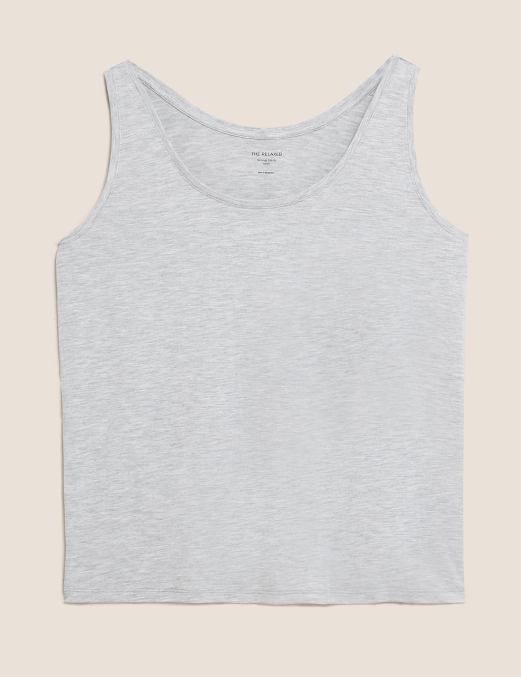 Scoop Neck Relaxed Sleeveless Vest Top 1 of 1