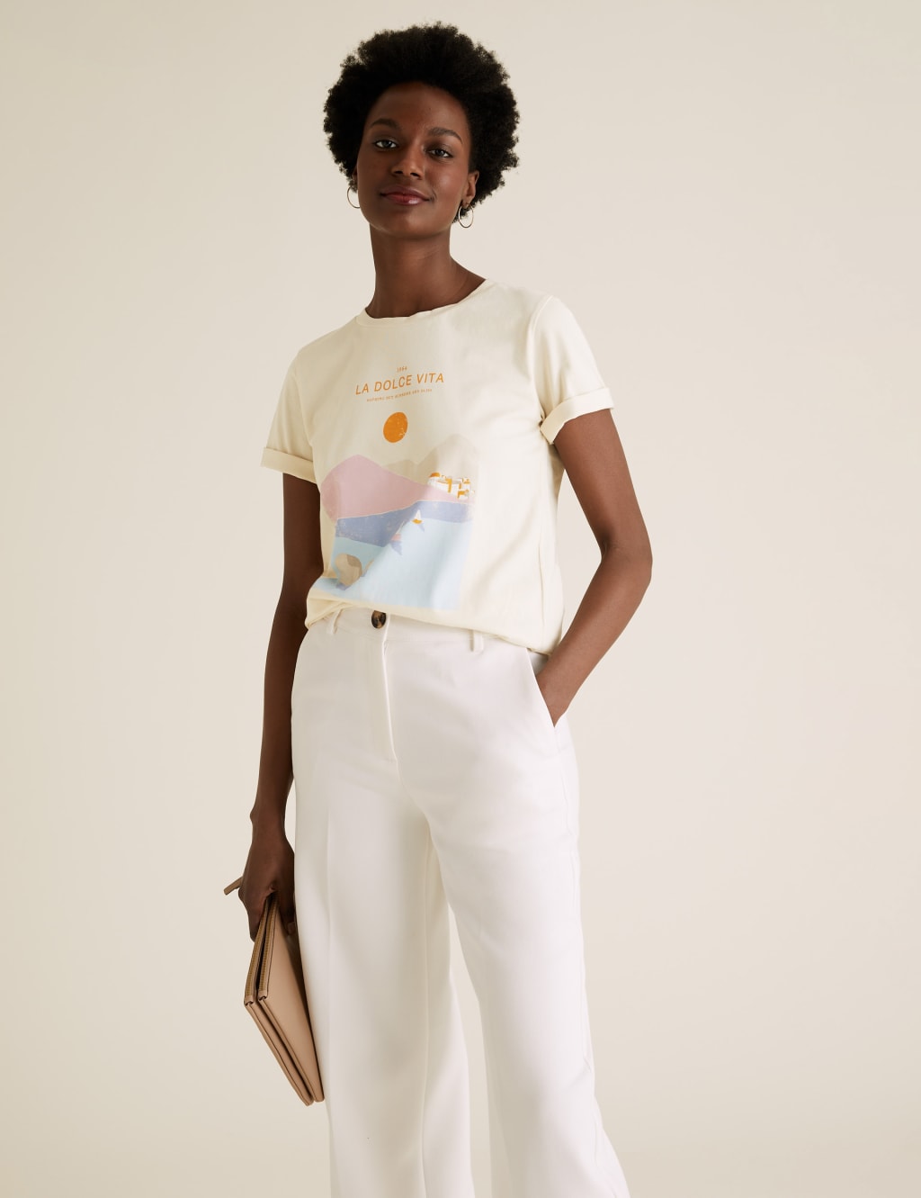 Pure Cotton Slogan Straight Fit T-Shirt 1 of 5