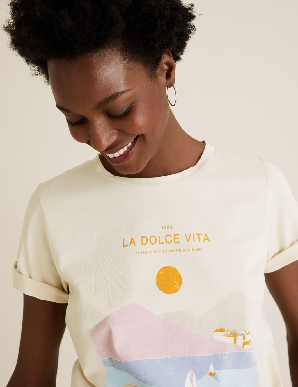 Pure Cotton Slogan Straight Fit T-Shirt 3 of 5