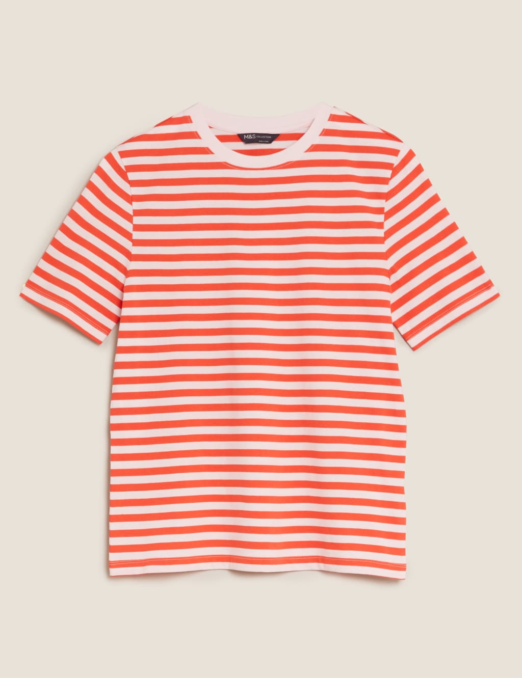 Pure Cotton Striped Straight Fit T-Shirt 2 of 5