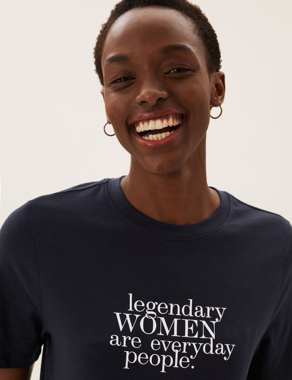 Pure Cotton Slogan Straight Fit T-Shirt 1 of 6