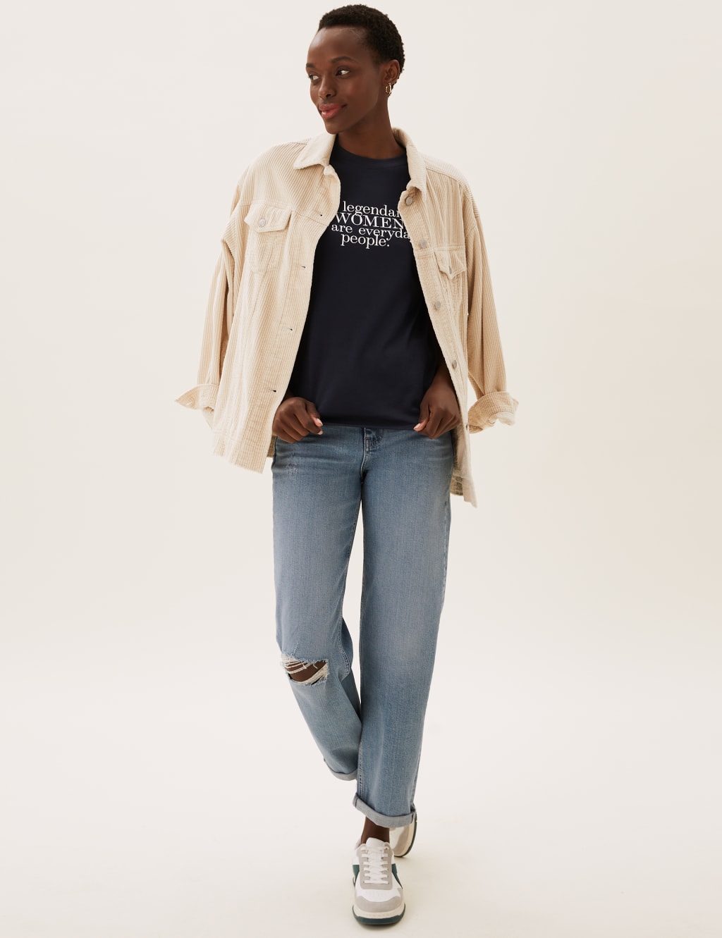 Pure Cotton Slogan Straight Fit T-Shirt 5 of 6