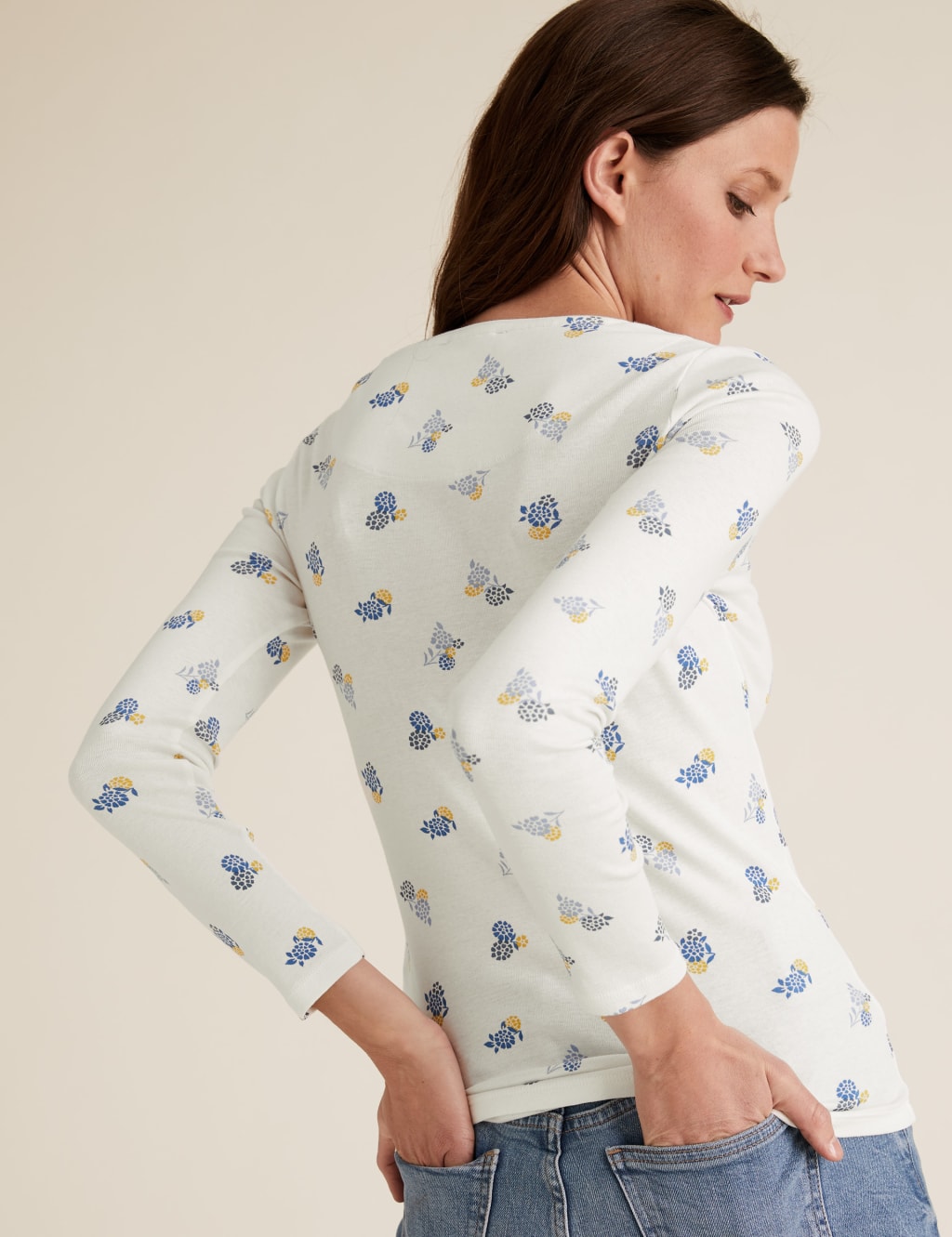 Pure Cotton Floral Regular Fit Top 4 of 4