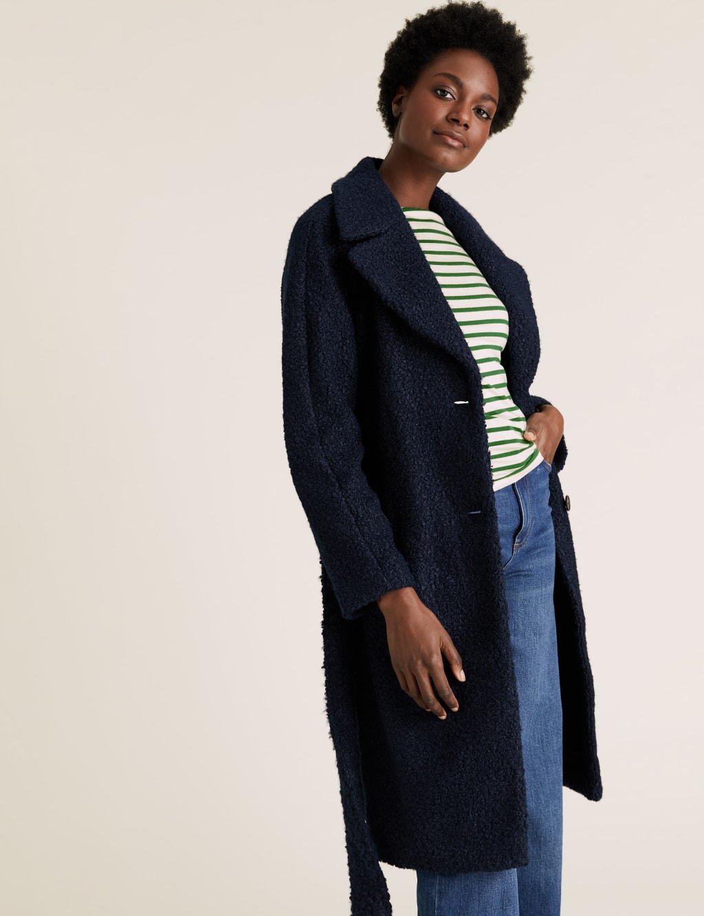 Cotton Striped Fitted 3/4 Sleeve Top 5 of 5