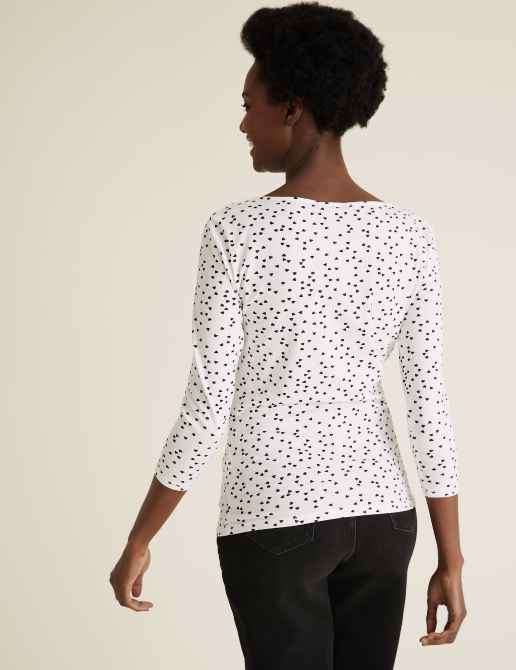 Cotton Printed Slash Neck Fitted Top 4 of 5
