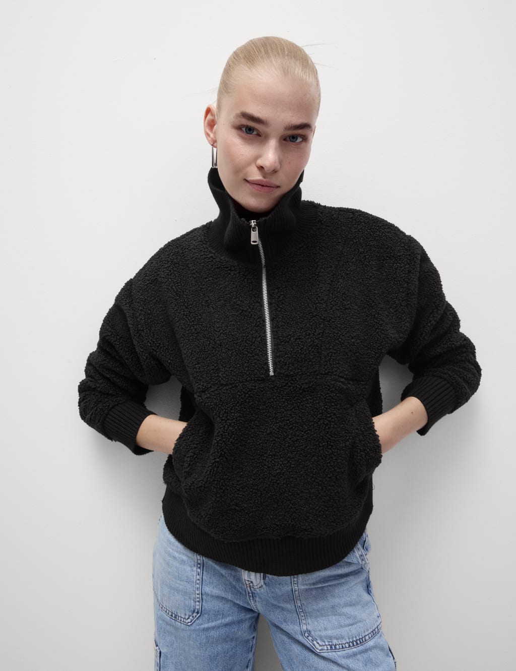 Half neck sweatshirt online