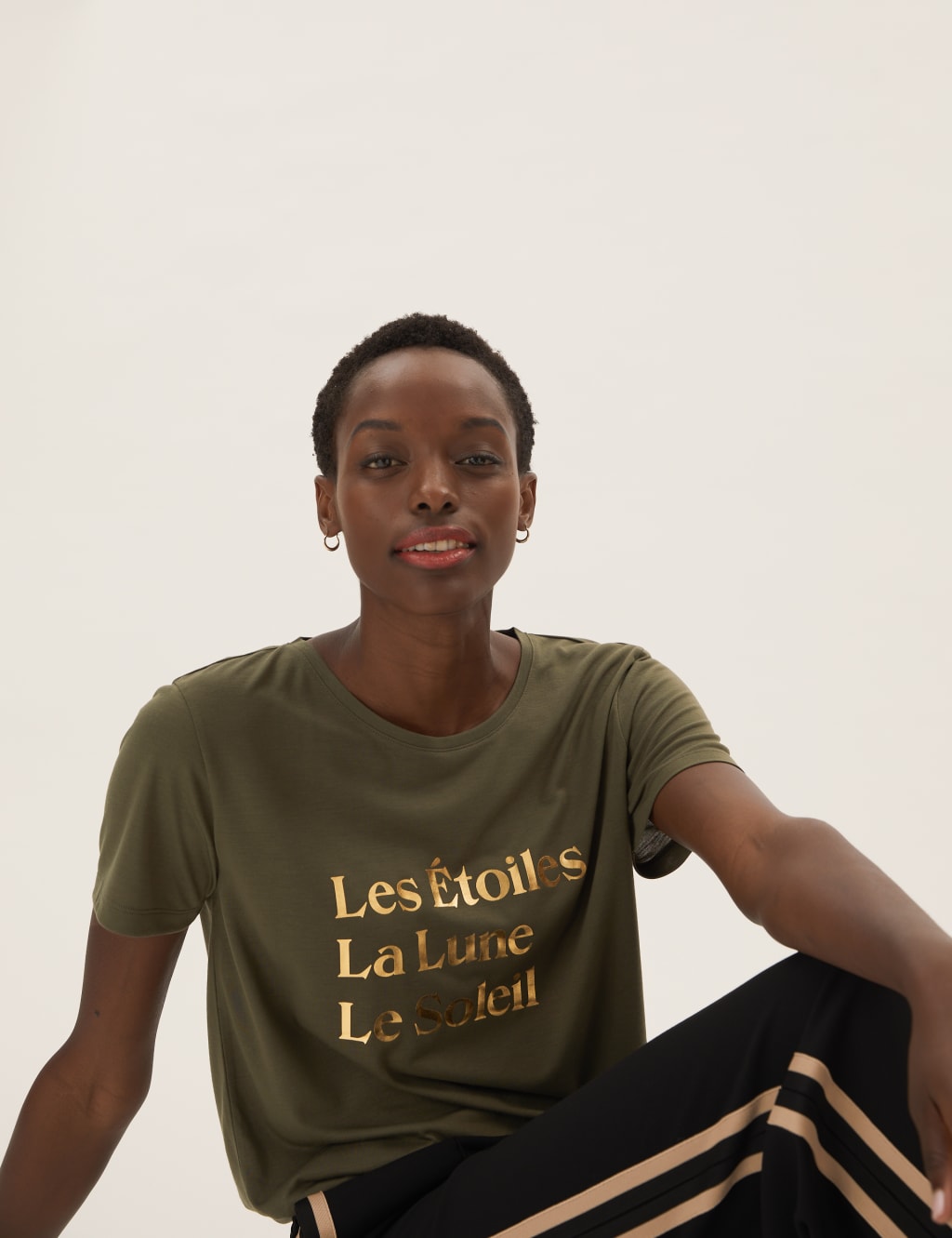Slogan Crew Neck Relaxed T-Shirt 1 of 6