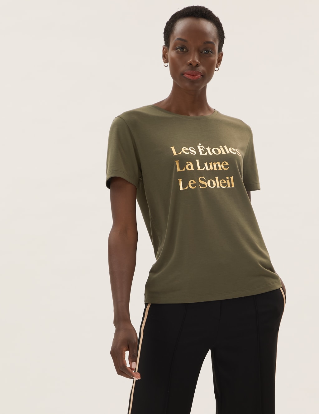 Slogan Crew Neck Relaxed T-Shirt 5 of 6