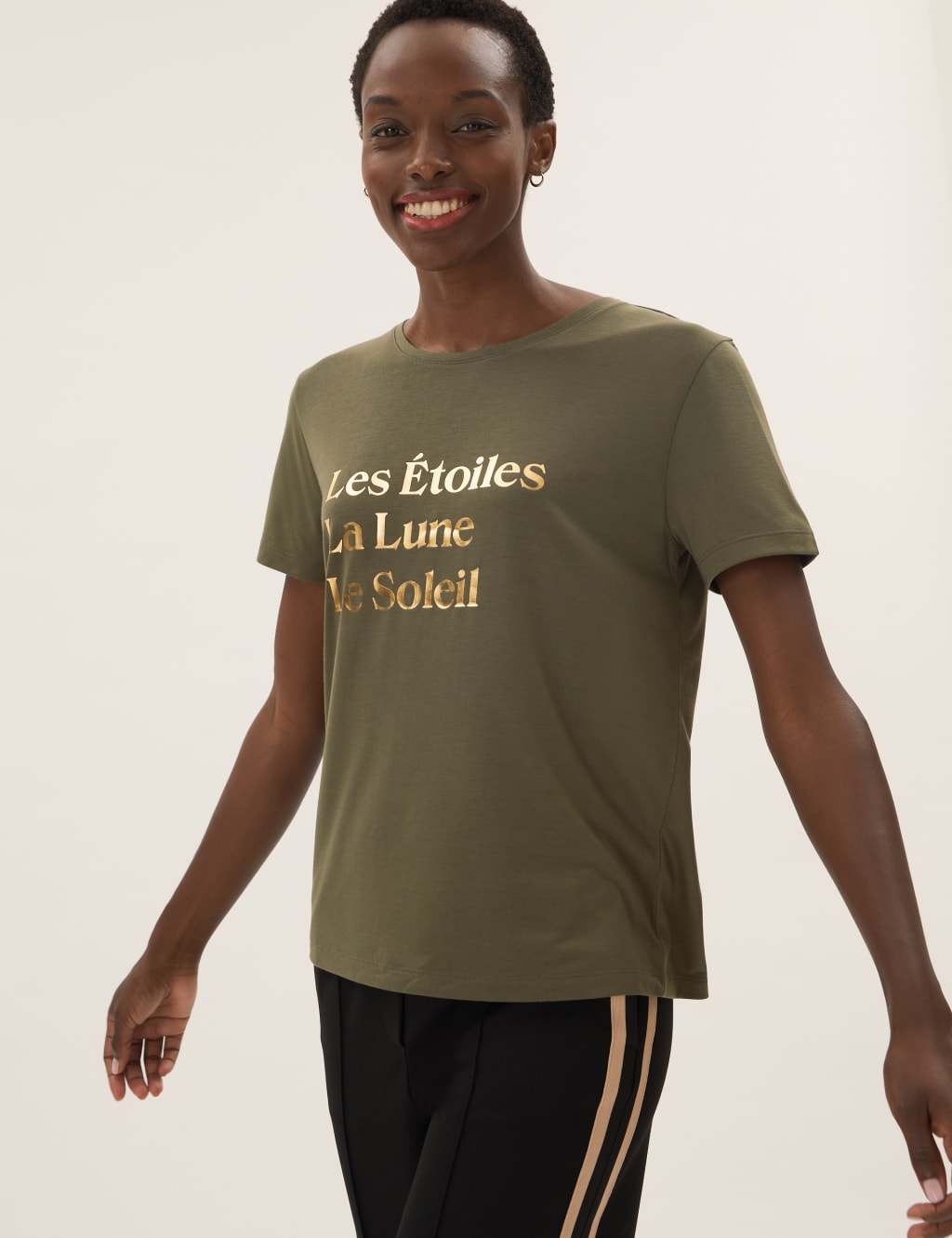 Slogan Crew Neck Relaxed T-Shirt 6 of 6
