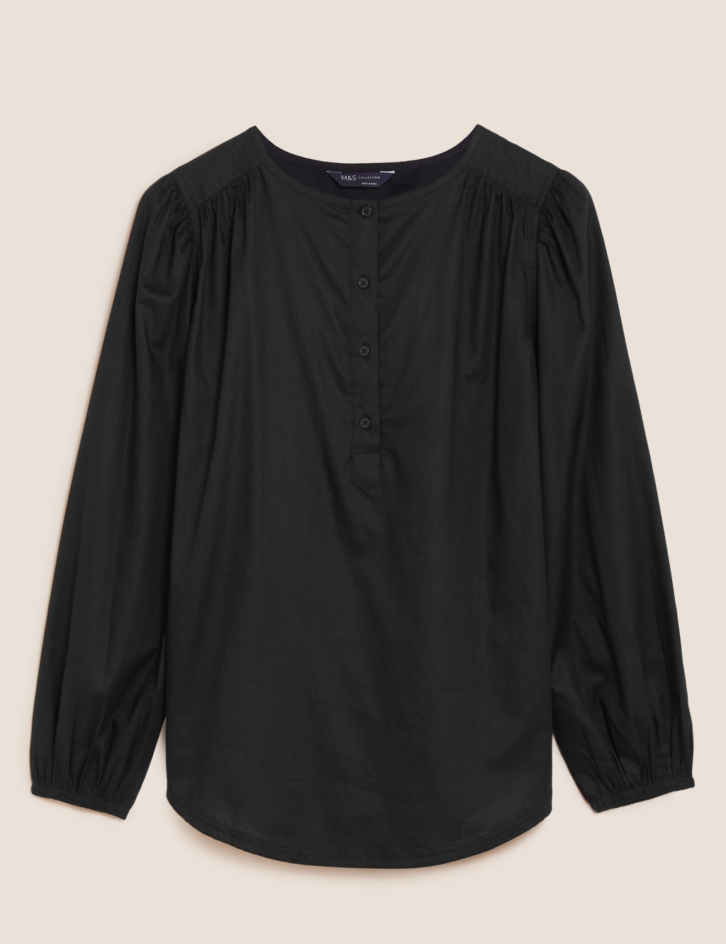 Pure Cotton Regular Fit Long Sleeve Blouse 1 of 1