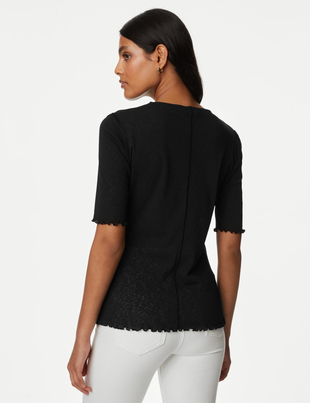 Mesh Half Sleeve Crew Neck Top 5 of 5