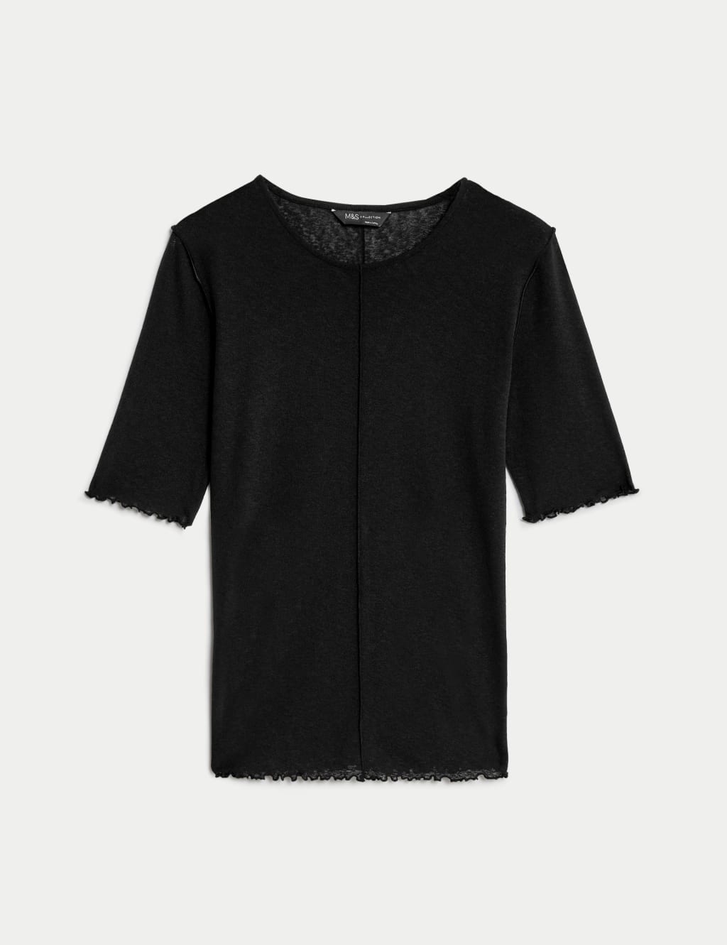 Mesh Half Sleeve Crew Neck Top 2 of 5