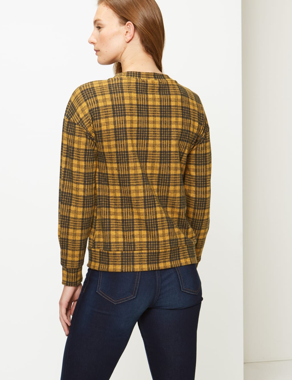 Checked High Neck Long Sleeve T-Shirt 4 of 4