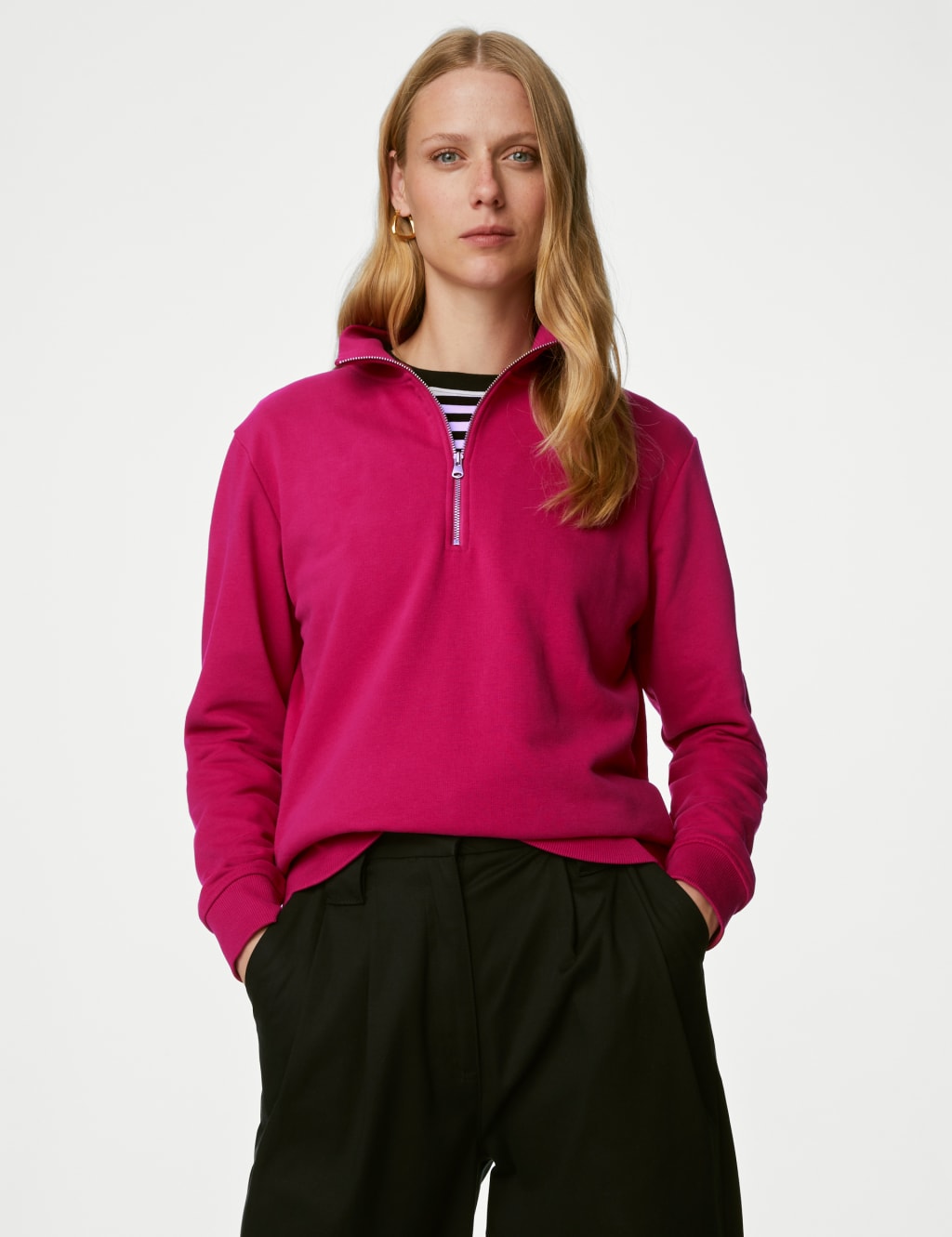 Cotton Rich Half Zip Sweatshirt 3 of 5