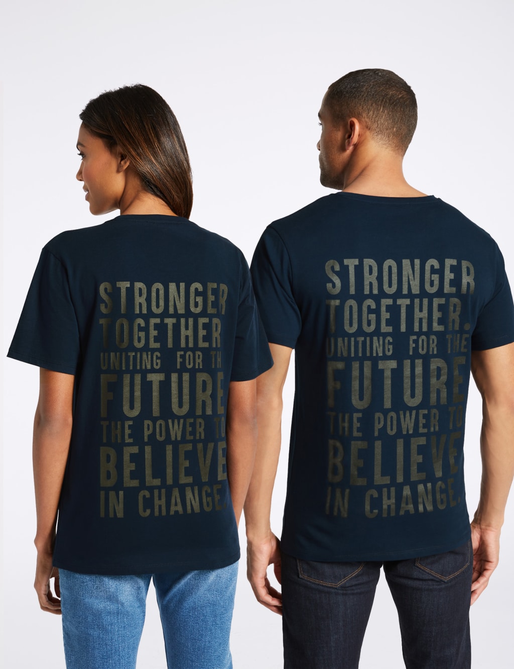 Unisex Pure Cotton Charity Slogan Short Sleeve T-Shirt 1 of 7