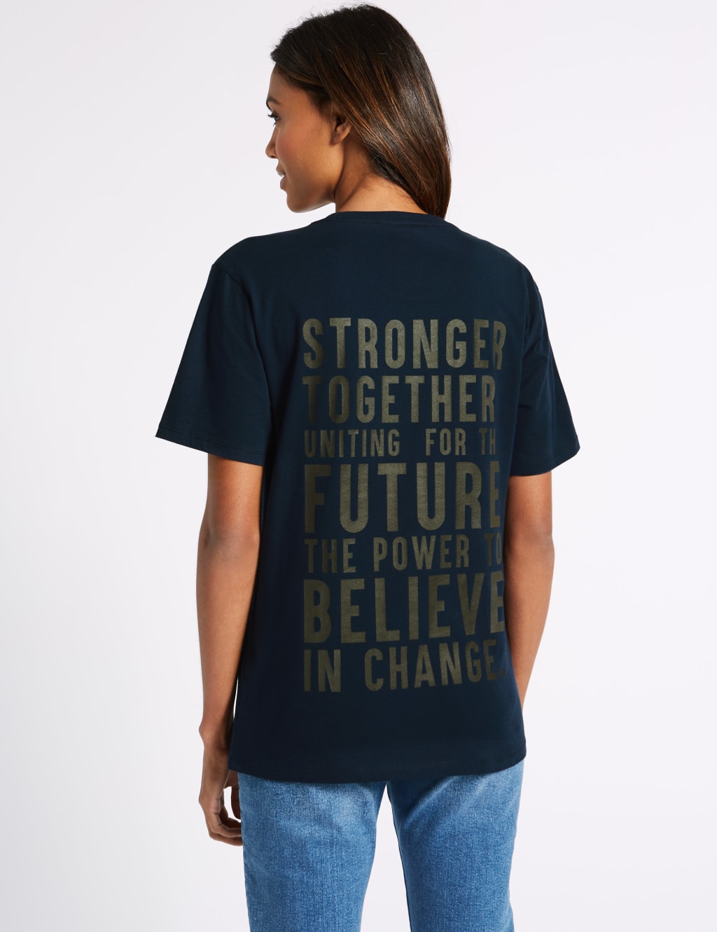 Unisex Pure Cotton Charity Slogan Short Sleeve T-Shirt 6 of 7
