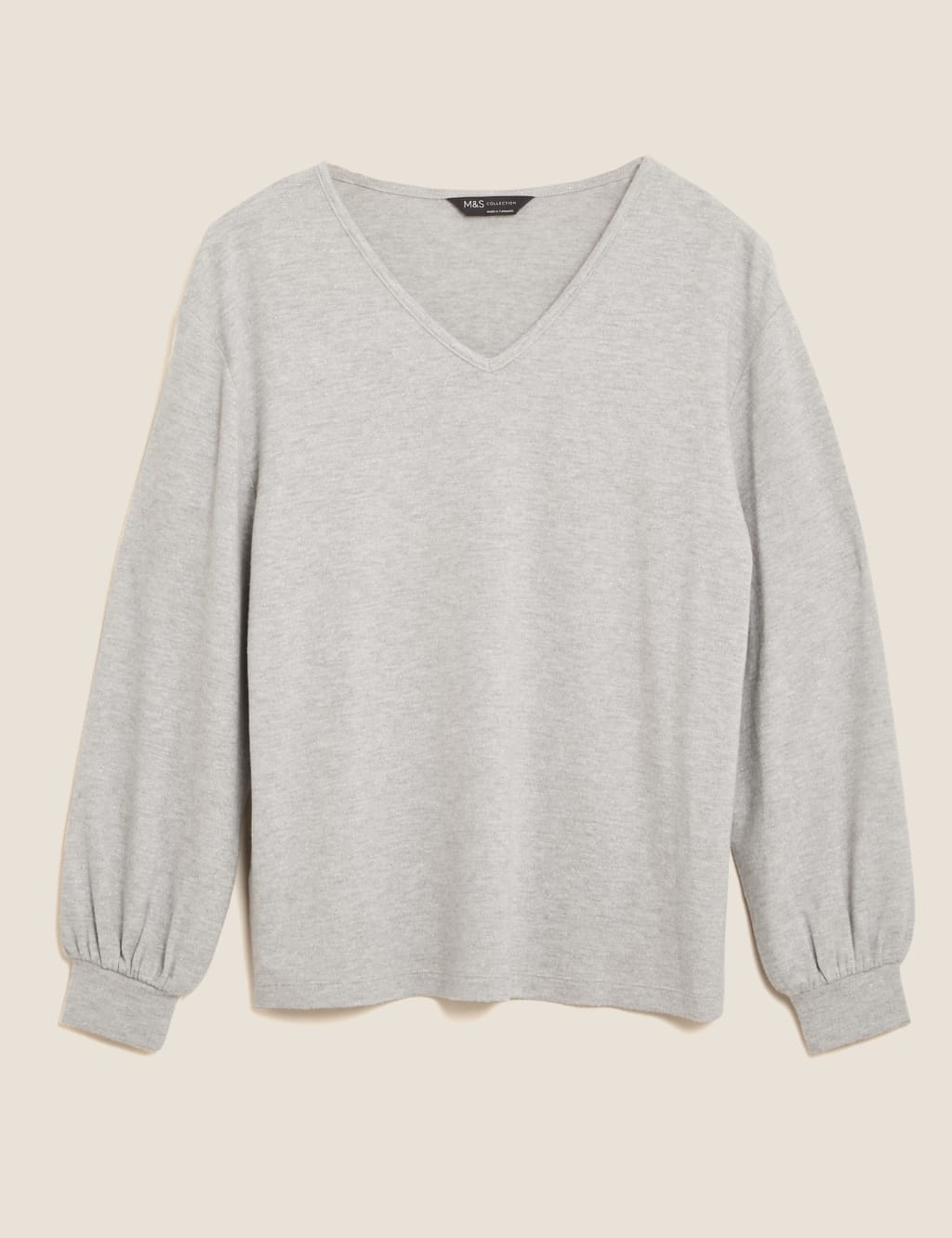 Sparkly V-Neck Long Sleeve Top 2 of 5