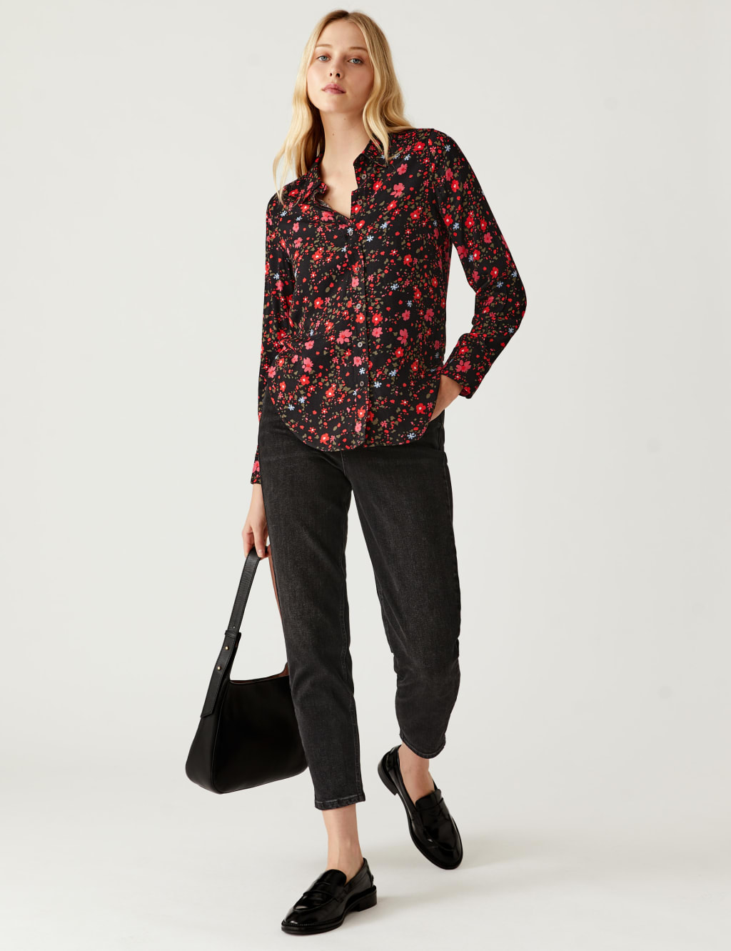 Printed Collared Long Sleeve Shirt 3 of 5