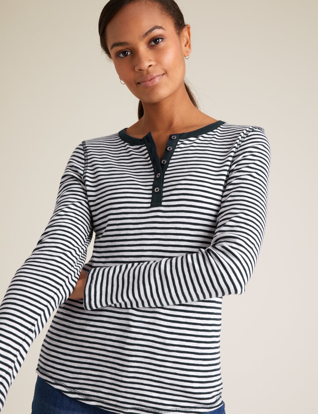 Henley crew neck clearance