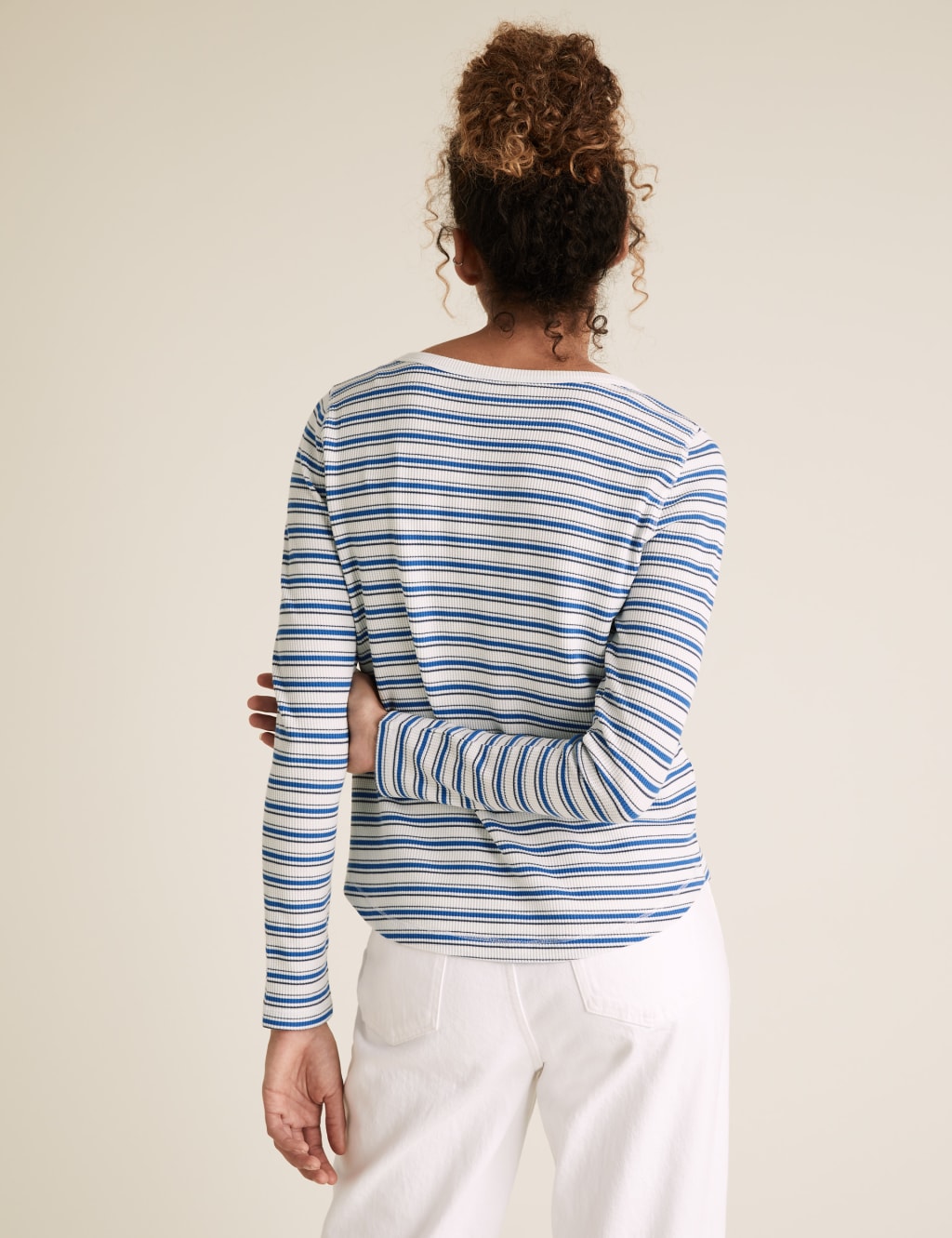Cotton Striped Scoop Neck Top 4 of 6