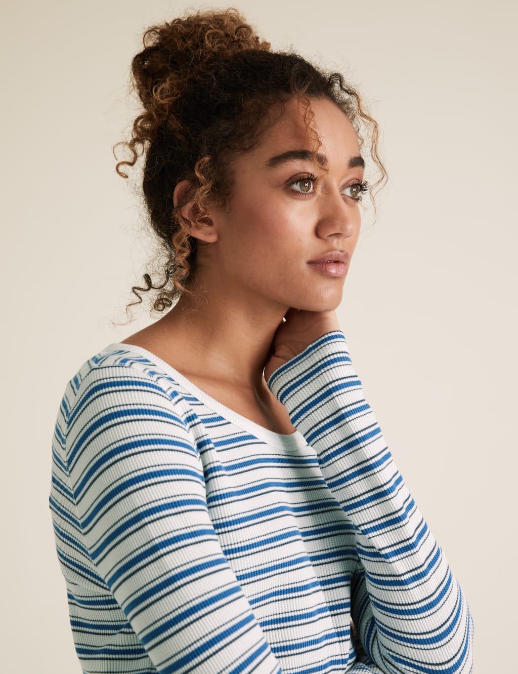 Cotton Striped Scoop Neck Top 5 of 6