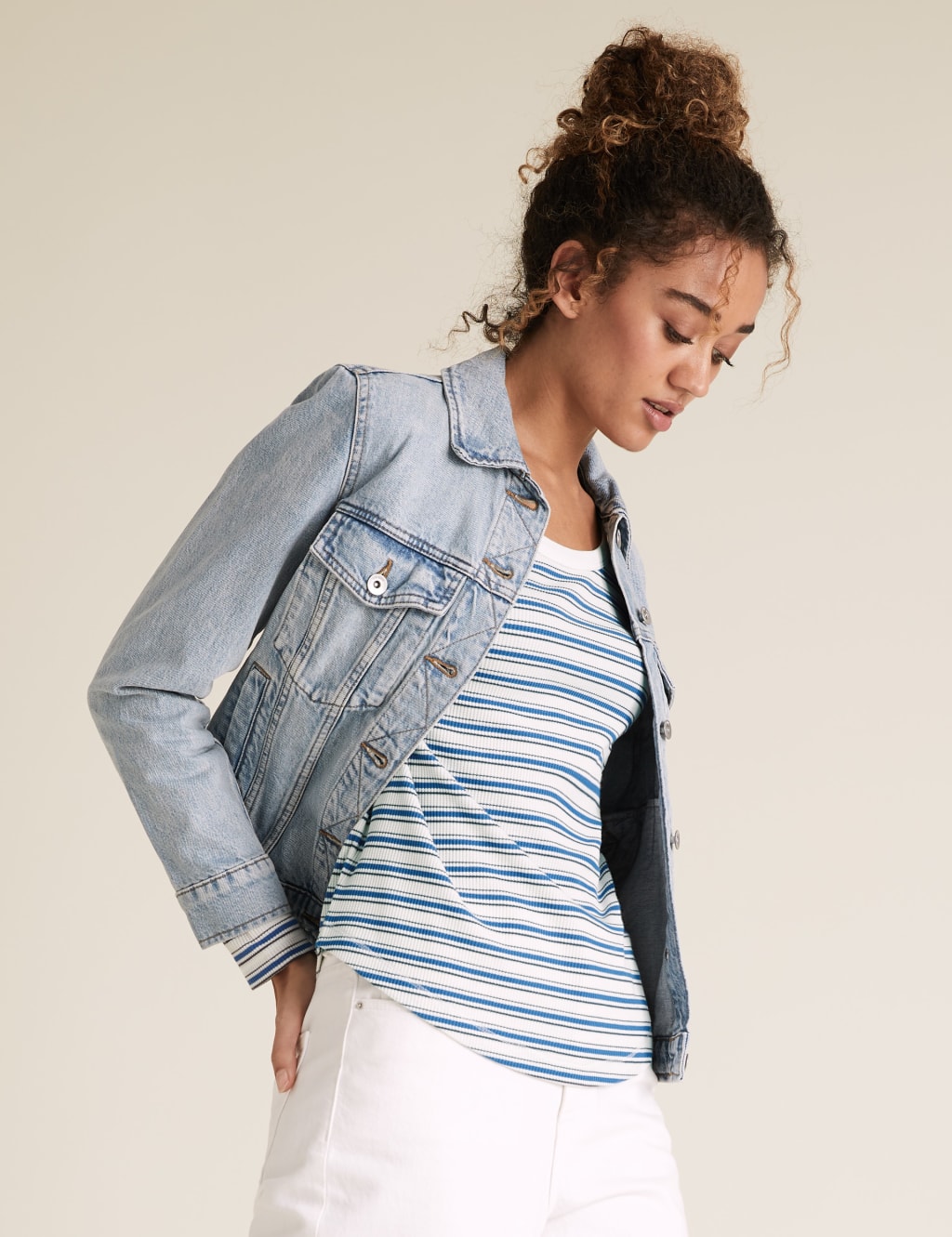 Cotton Striped Scoop Neck Top 6 of 6