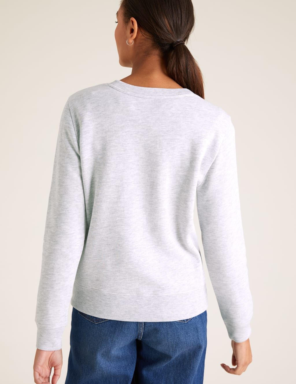 Pure Cotton Happy Slogan Sweatshirt 5 of 5