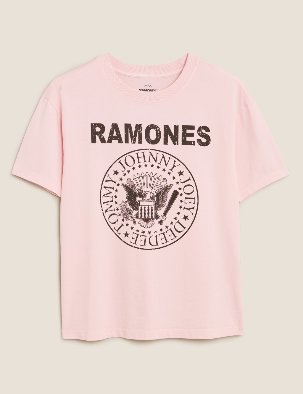 Pure Cotton Ramones Slogan T Shirt M S Collection M S