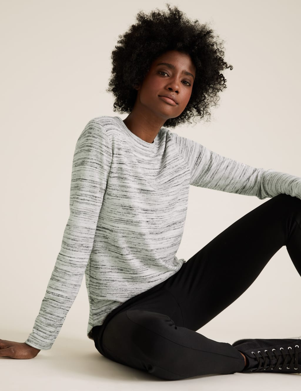 Soft Touch Space Dye Long Sleeve Tunic 1 of 4