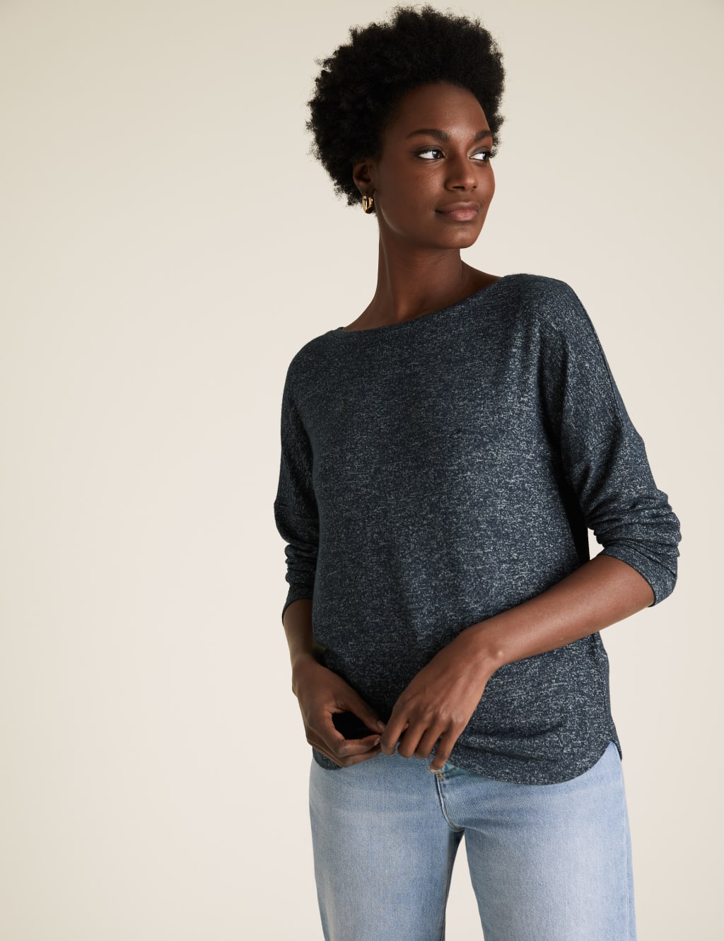 Soft Touch Crew Neck Long Sleeve Top 1 of 5