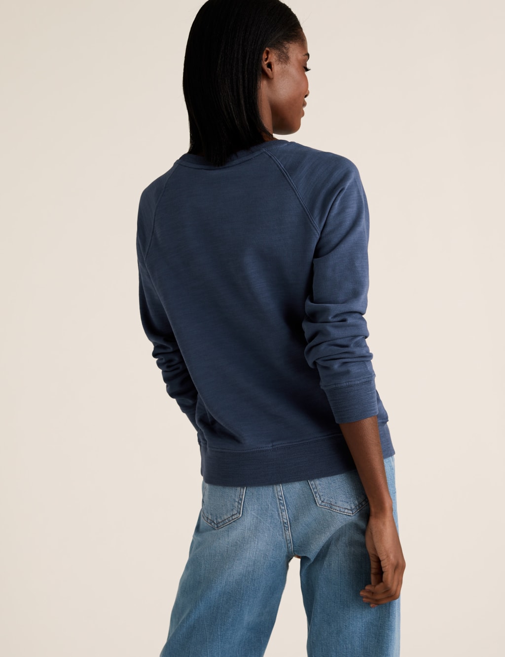 Pure Cotton Lucky Slogan Relaxed Sweatshirt 5 of 5