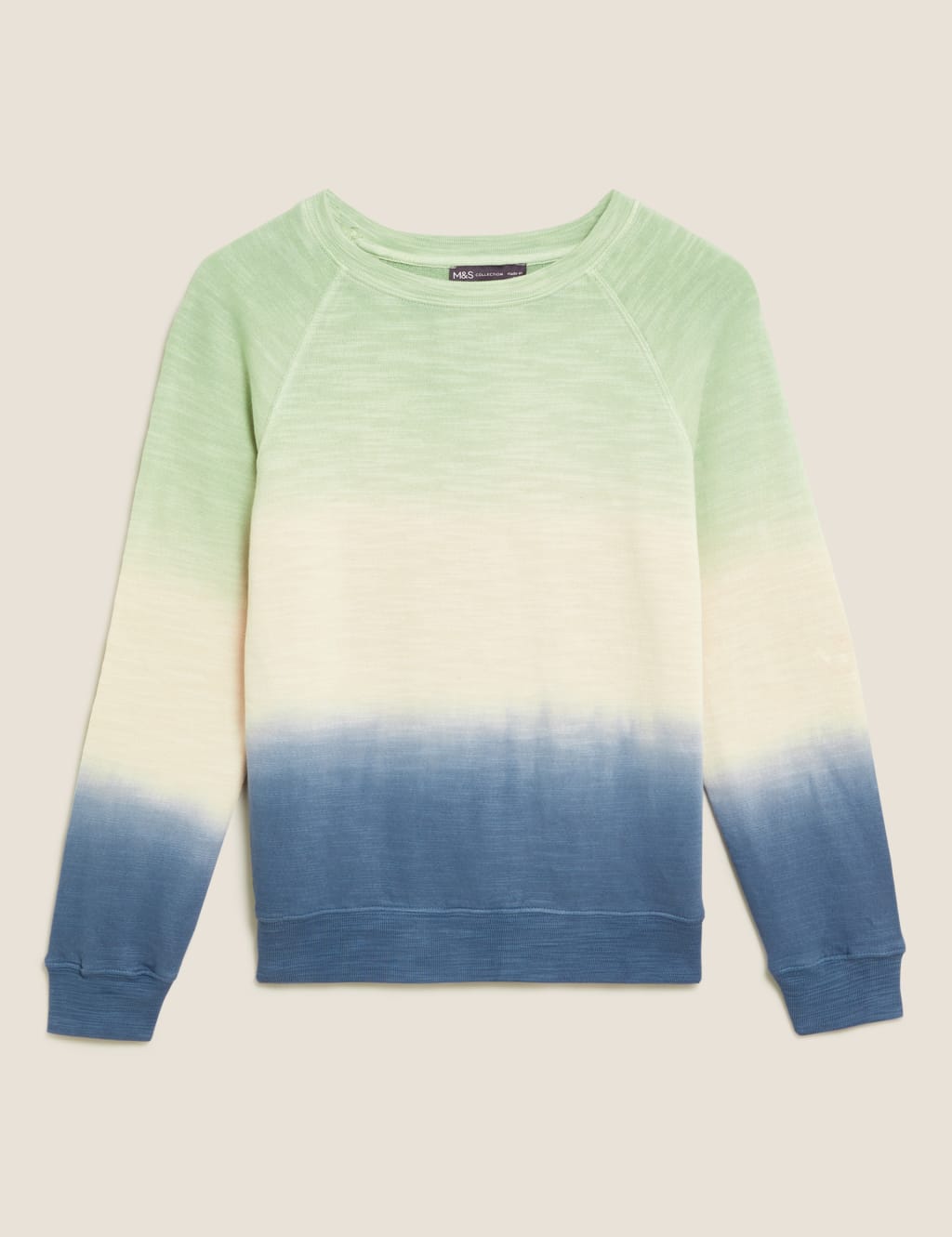Pure Cotton Tie Dye Crew Neck Sweatshirt M S Collection M S