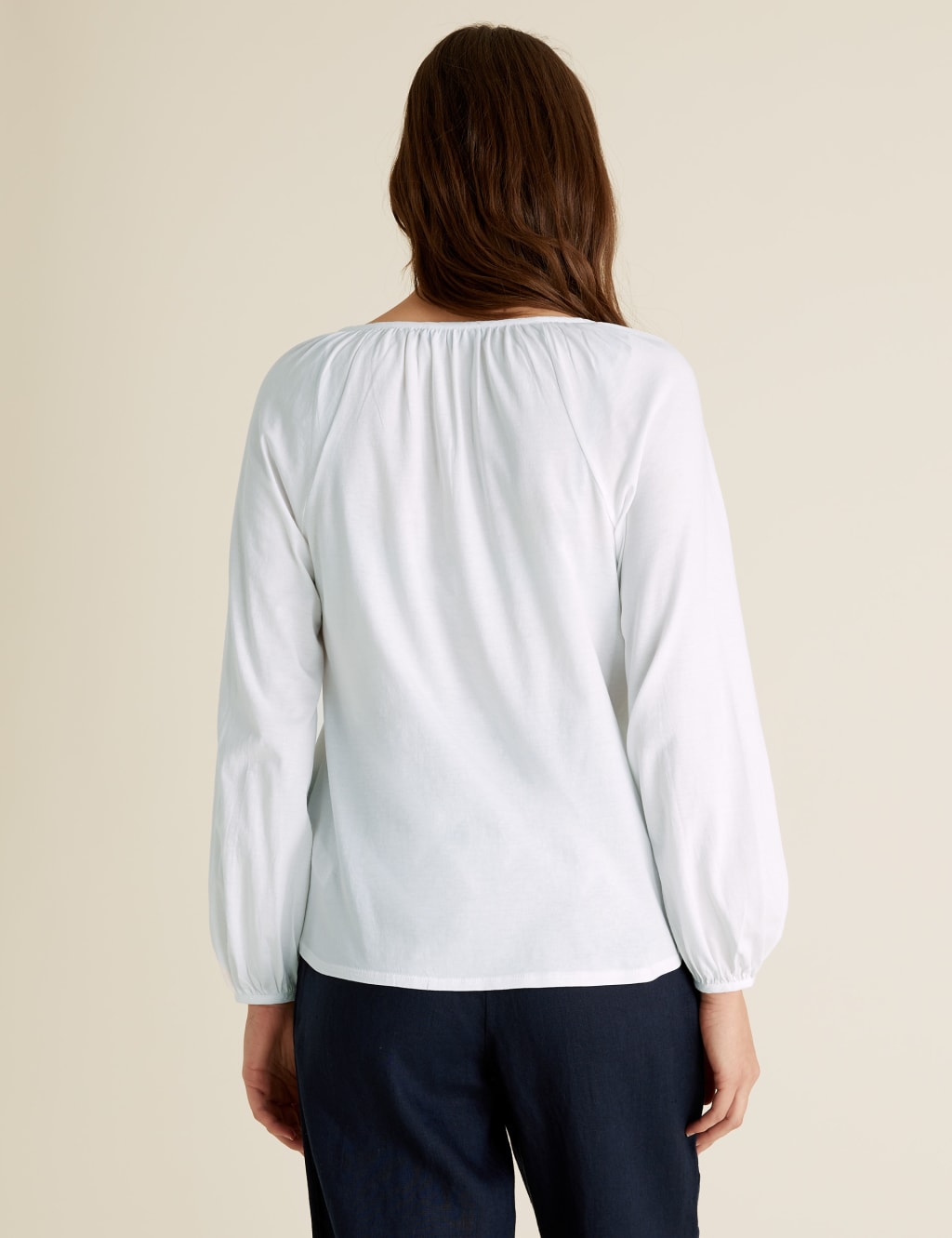 Pure Cotton V-Neck Relaxed Top 4 of 4