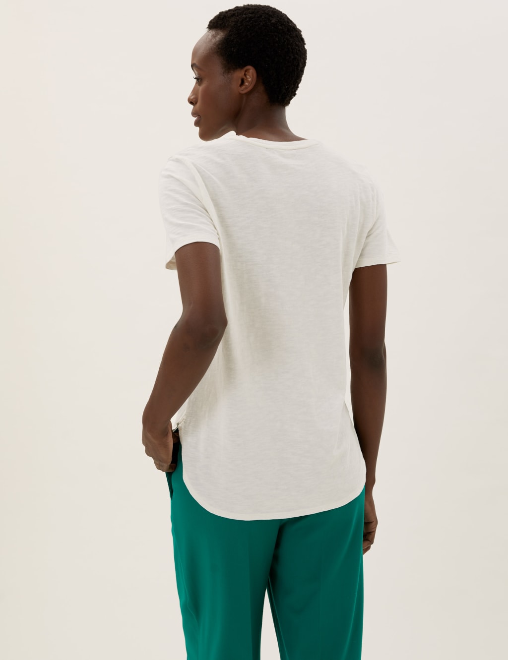 Longline crew neck t shirt outlet
