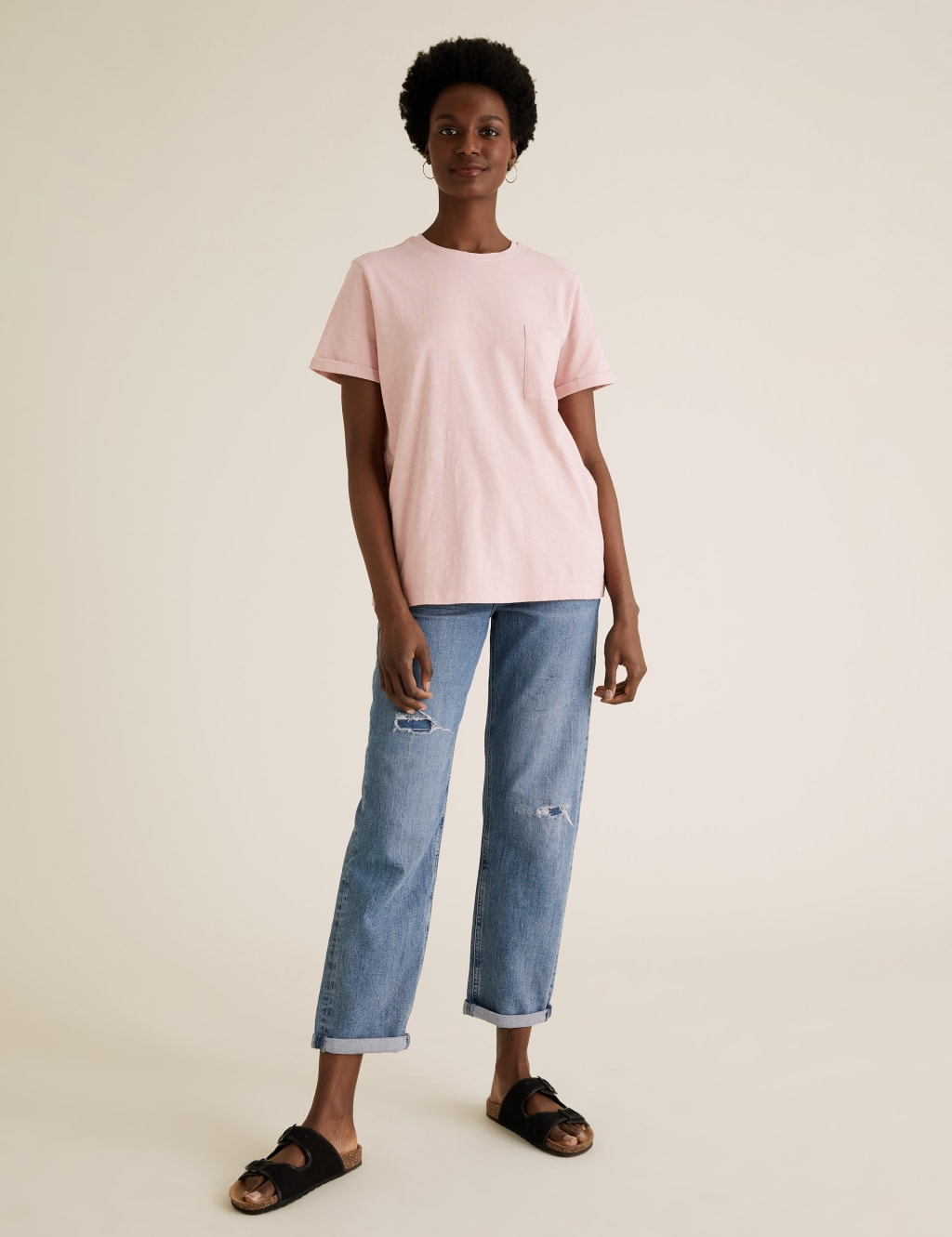Pure Cotton Crew Neck T-Shirt 3 of 4