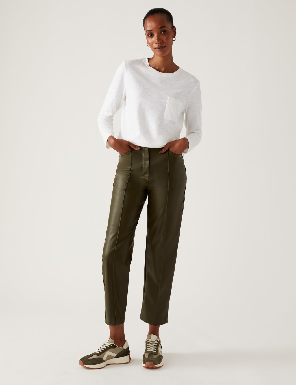 Pure Cotton Crew Neck Long Sleeve Top 3 of 5