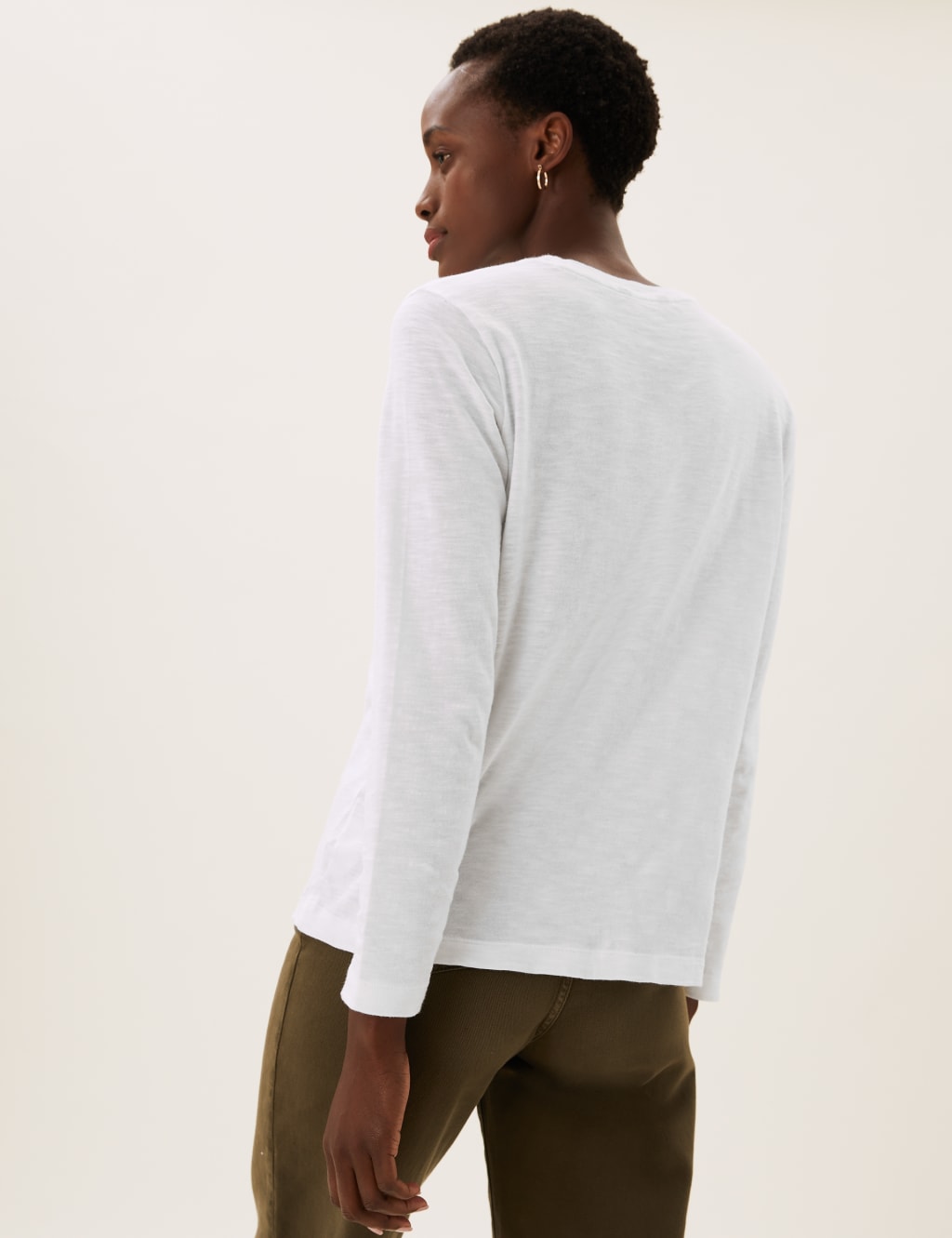 Pure Cotton Crew Neck Long Sleeve Top 5 of 5