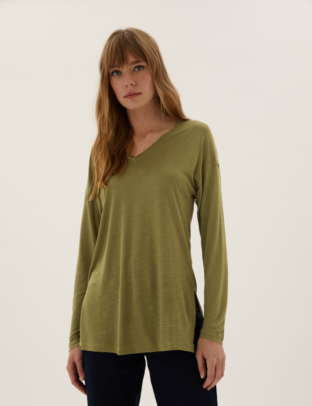 Longline long sleeve top deals