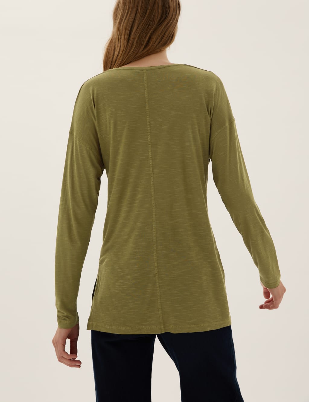 Longline long sleeve top shop