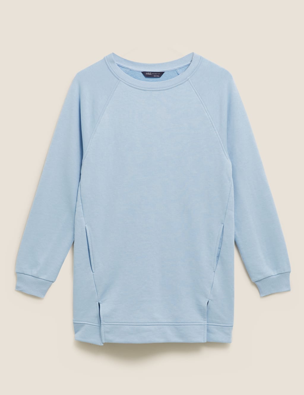 Longline crew neck sweatshirt store