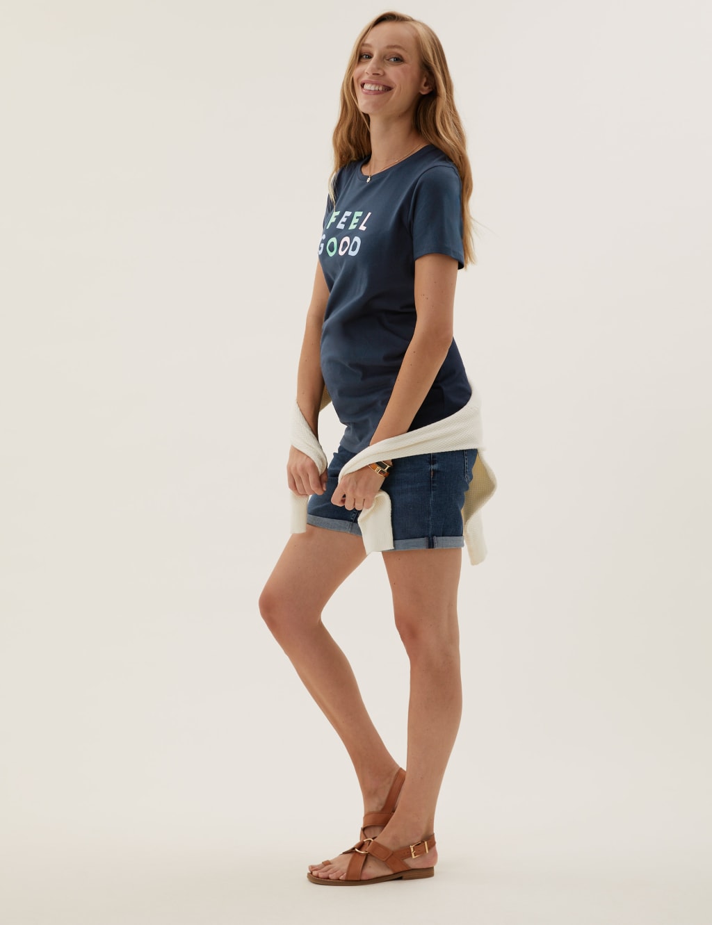 Maternity Pure Cotton Slogan T-Shirt 3 of 5