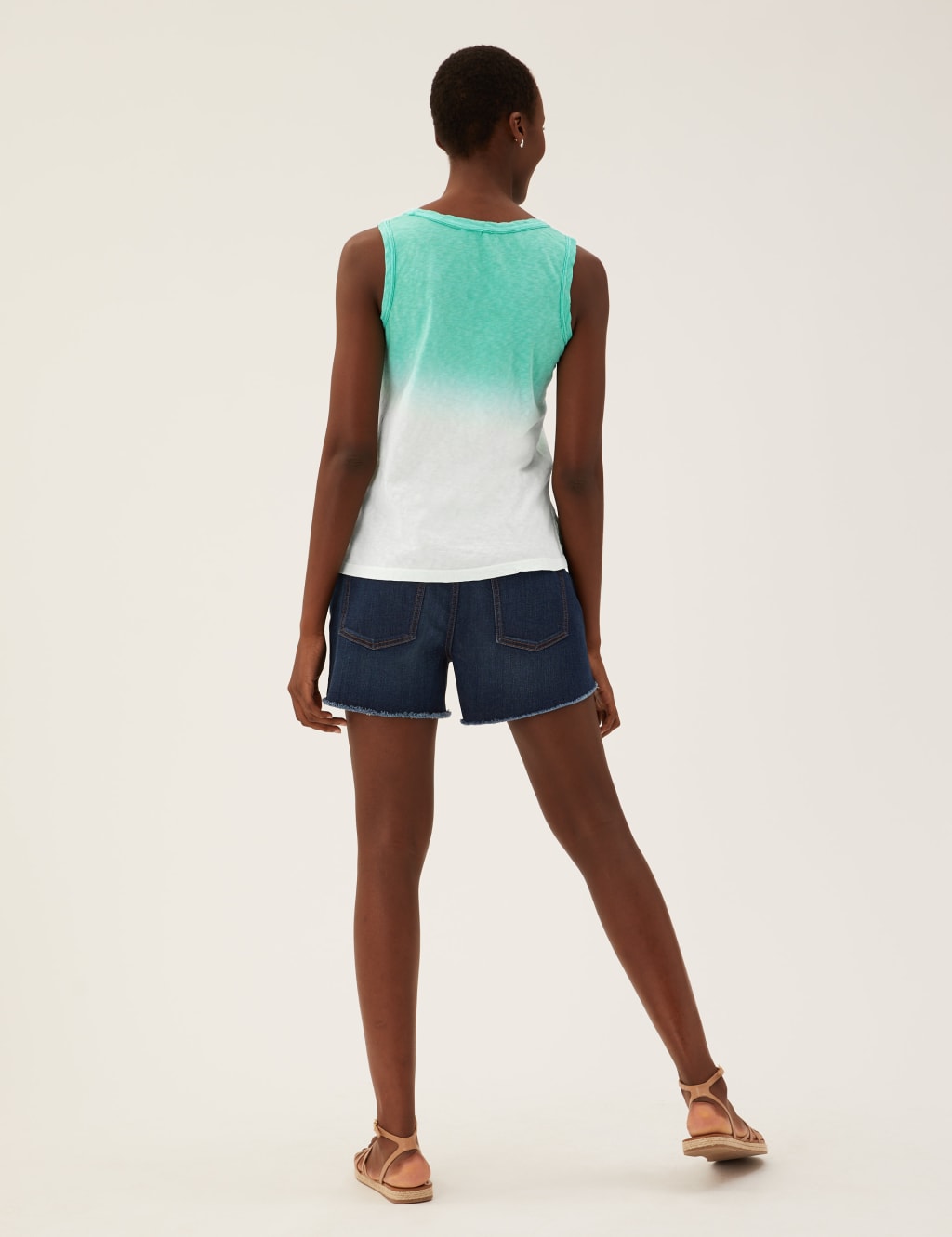 Pure Cotton Tie Dye Longline Vest Top 5 of 5