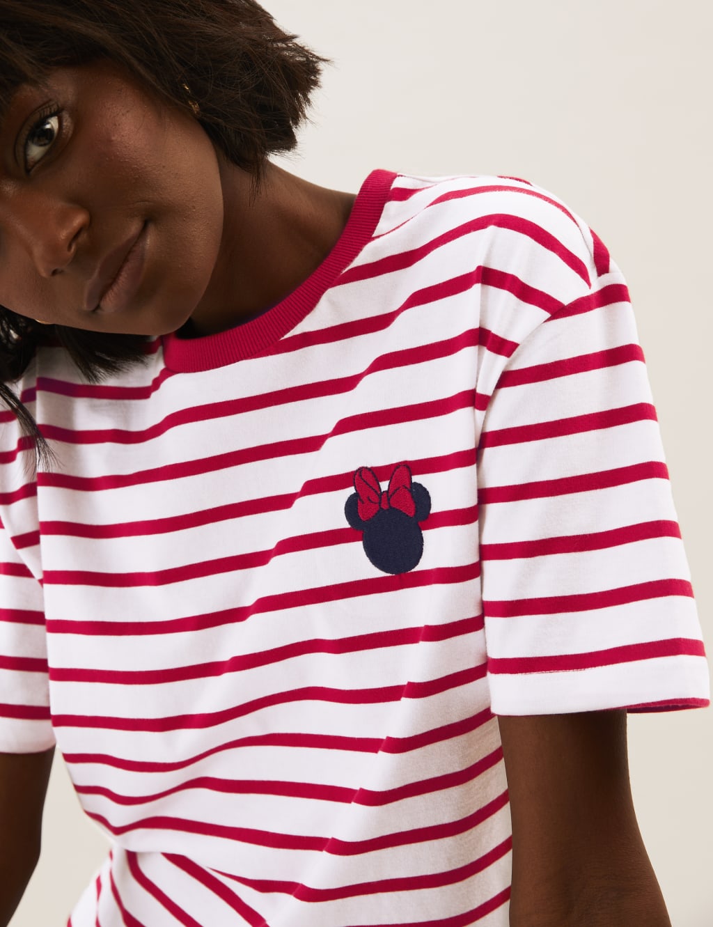 Pure Cotton Striped Minnie Mouse T Shirt M S Collection M S