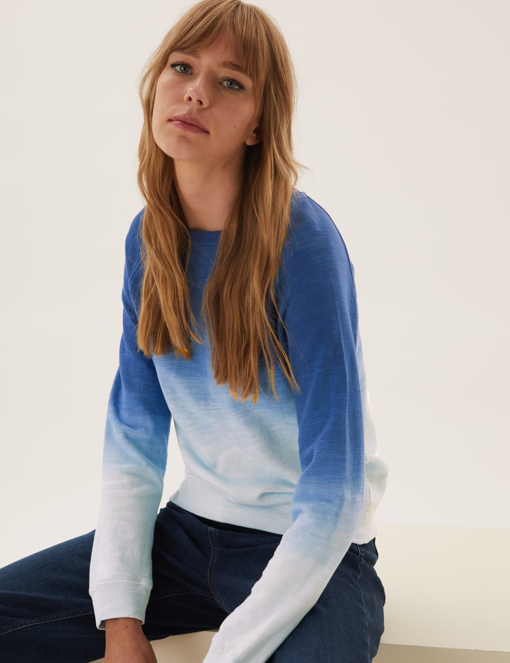 Pure Cotton Tie Dye Long Sleeve Sweatshirt M S Collection M S