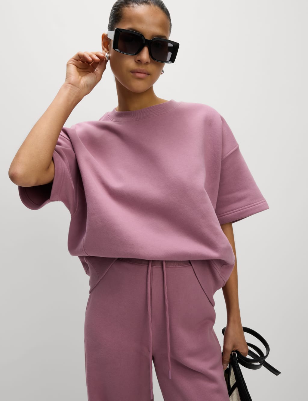 Cotton Rich Crew Neck Cropped Sweatshirt 5 of 6