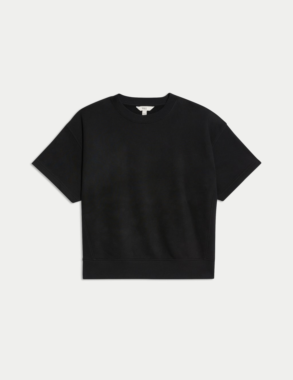 Cotton Rich Crew Neck Cropped Sweatshirt 2 of 5