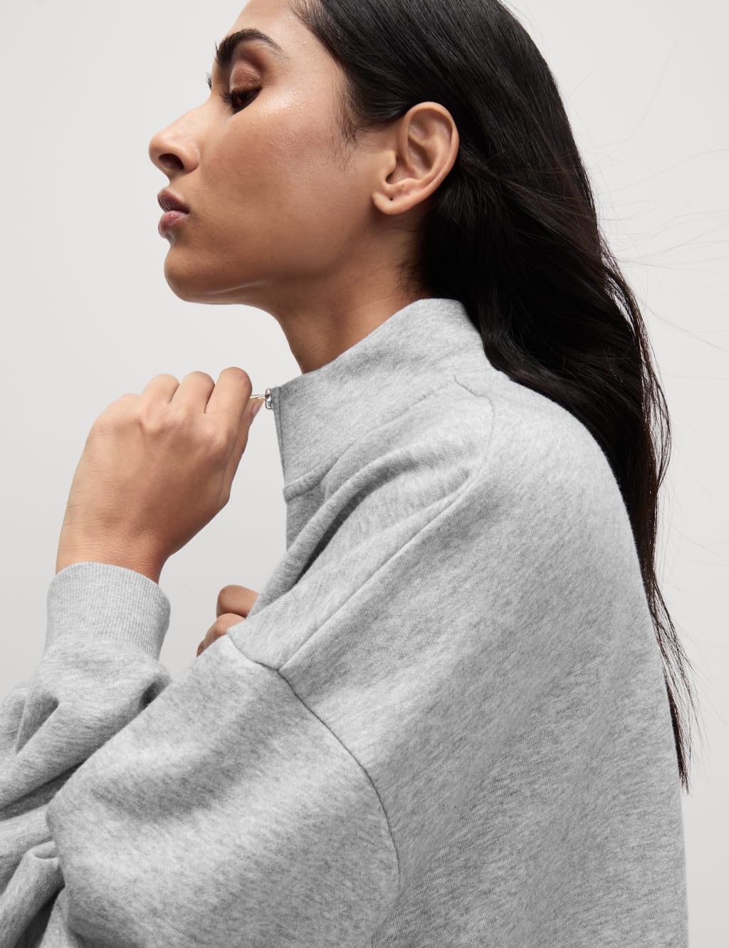 Cotton Rich Half Zip Sweatshirt 3 of 6